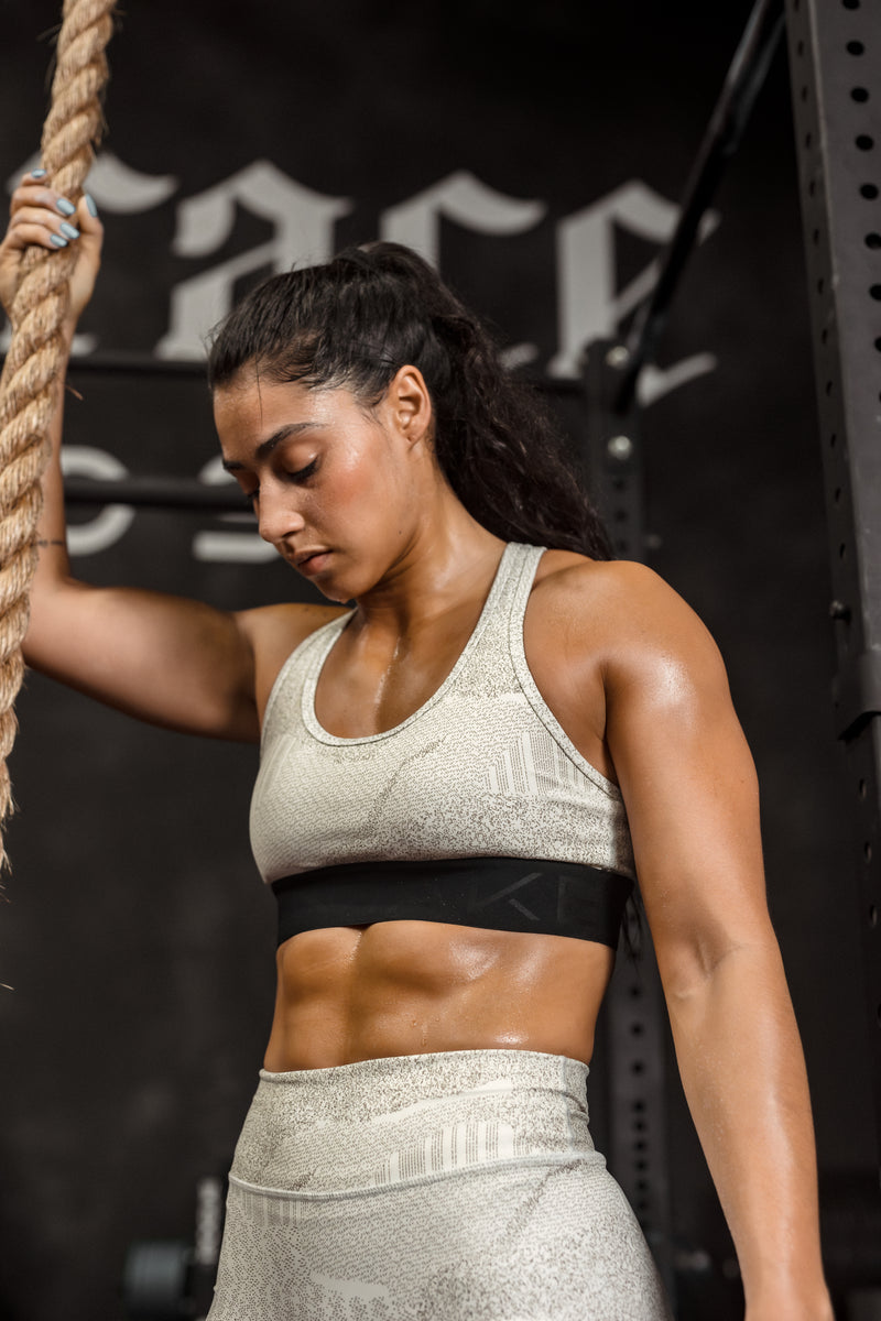 Intensity Sports Bra - White Night Vision