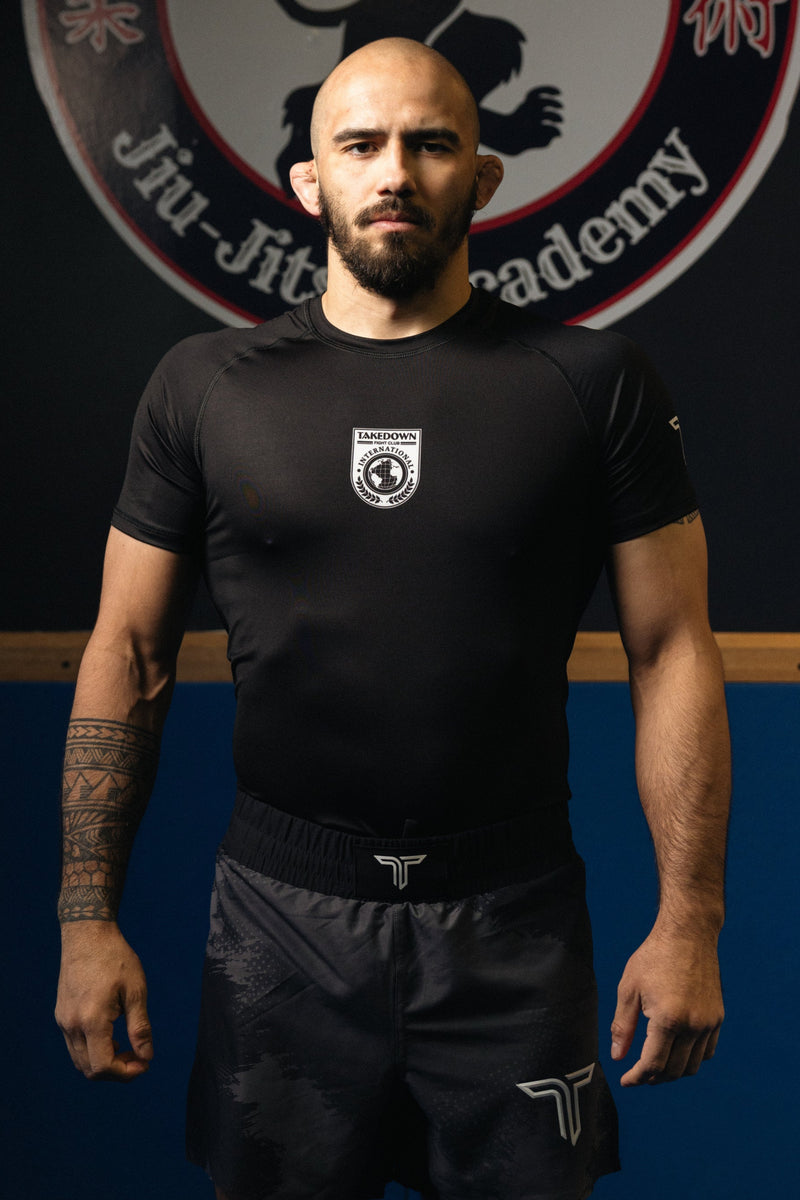 Takedown International Short-Sleeve Rashguard - Black